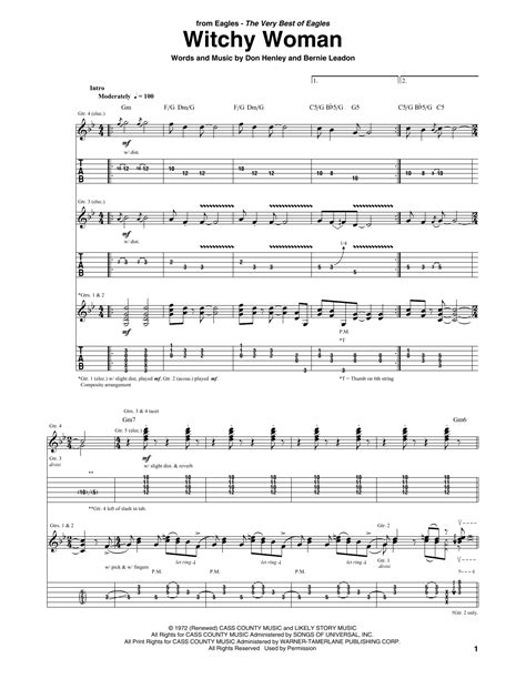 Witchy Woman by Eagles - Guitar Tab - Guitar Instructor