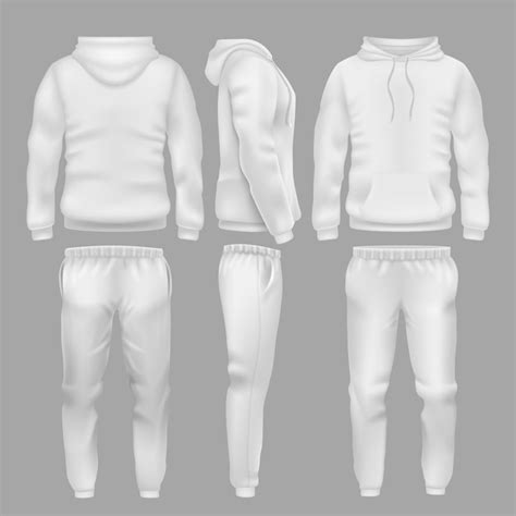 White track pants mockup Vectors - Download Free High-Quality Vectors ...