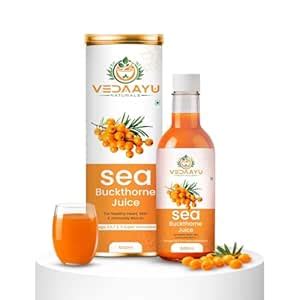 VedaAyu Naturals Sea Buckthorn Juice| Rich in Omega 3, 6, 7, 9 ...