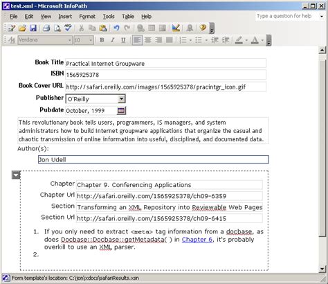 InfoPath Data Connection 的图像结果
