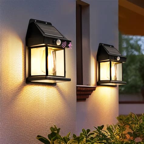 SOLPEX 2 Pack Solar Motion Lights Outdoor Waterproof, Solar Porch ...