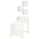 BILLY / EKET bookcase comb w foldable table, white, 80x106 cm (311 ...