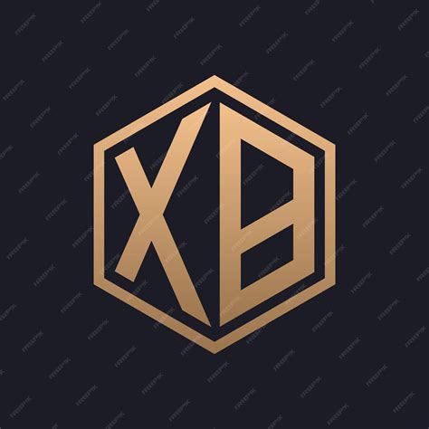 Premium Vector | Elegant hexagon letter xb logo design initial ...