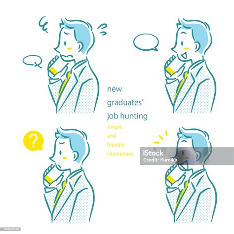 New Graduates Job Hunting Outline Illustrations Stock Illustration ...