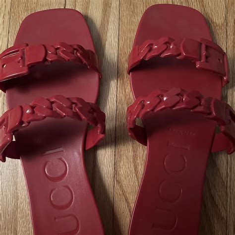 Gucci Women's Red Sandals | Depop