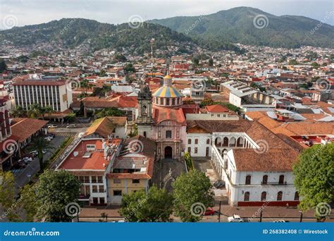 View of Uruapan City with Central Square, Michoacan, Mexico Stock Photo ...