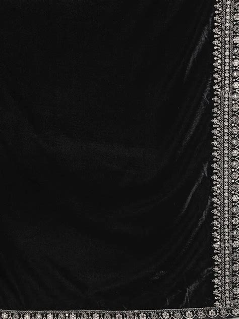 Buy Black Yoke Design Velvet Straight Suit With Dupatta Online at Rs ...