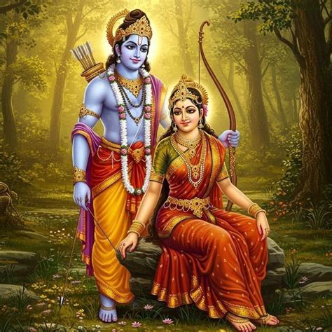 SK Poster Lord Ram and Goddess Sita Wall Poster | Ramayan Divine ...