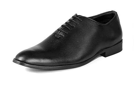 Men's Black Single Stitch Formal Oxford Lace-Up Shoes-13 UK : Amazon.in ...