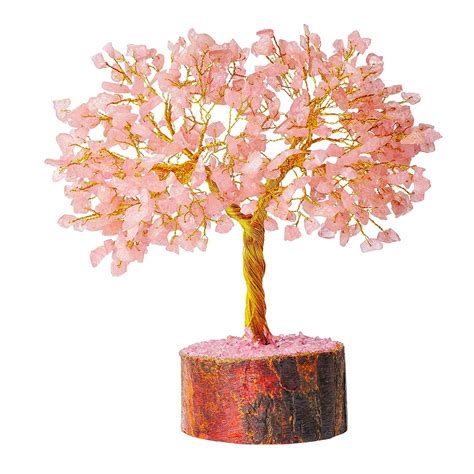 Buy DIPRUV Crystal Tree - Rose Quartz Crystal Gemstones Tree -Crystal ...