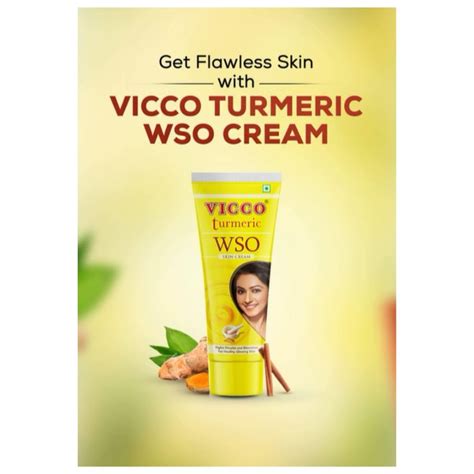 Buy Vicco Turmeric WSO Cream Online | Face Cream for Clear and Glowing ...