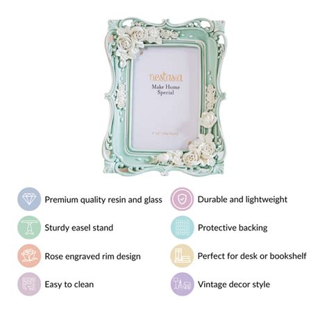 Vintage Rose Blossom Resin Photo Frame 8"x6" Online - Premium Photo ...