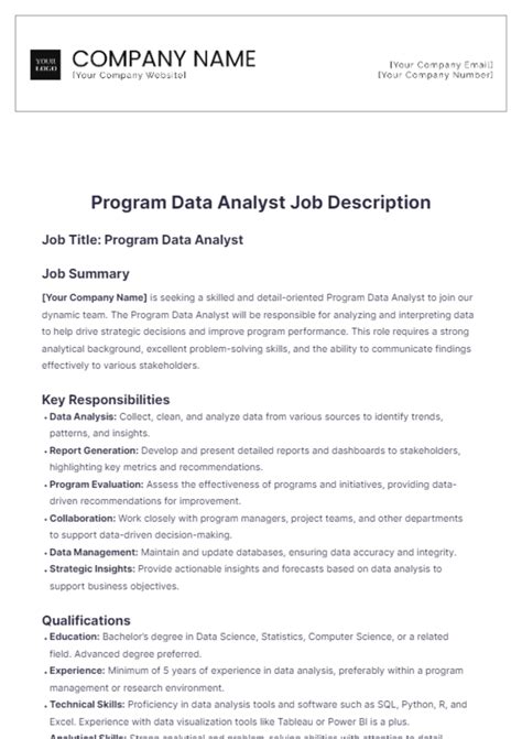 Image result for Data Analyst Job Description Examples