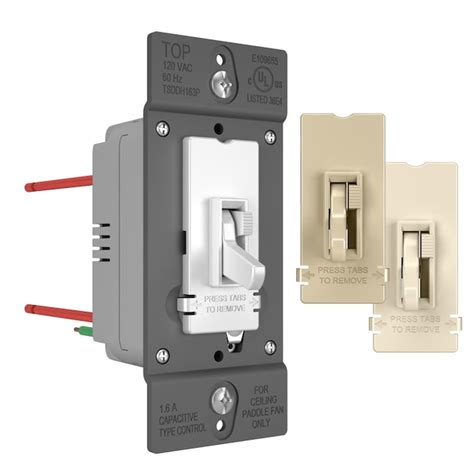 Legrand Toggle Slide Single-pole/3-way Toggle Light Dimmer, White/Light ...