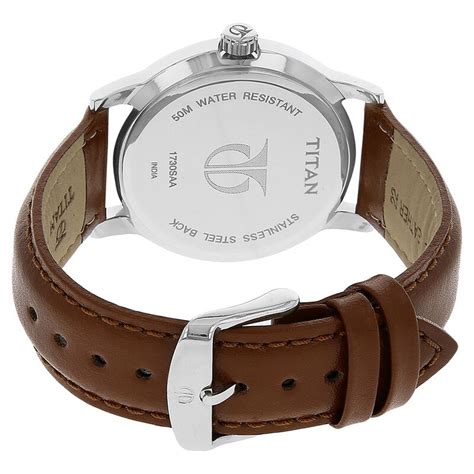 Buy Online Titan Quartz Analog Black Dial Leather Strap Watch for Men ...