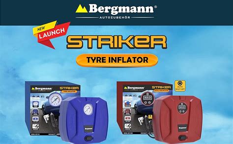 Bergmann Striker Digital Compact & Portable Car & Bike Tyre Inflator ...