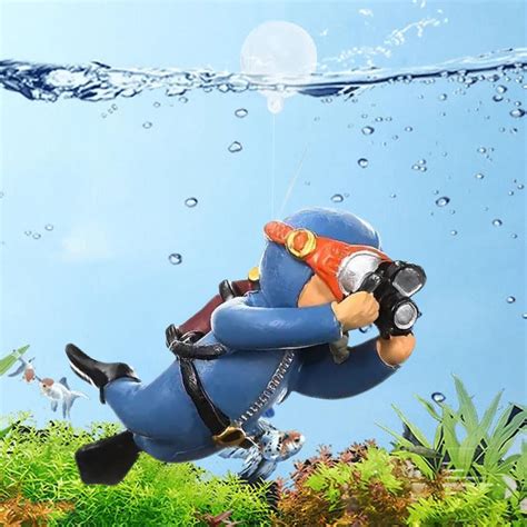 VAYINATO® 1 Piece (Blue) Floating Mini Cute Photo Diver Aquarium Fish ...