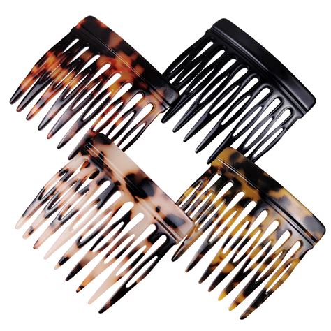 Amazon.com : 4 Pcs French Hair Side Combs for Women Bun Small Twist ...