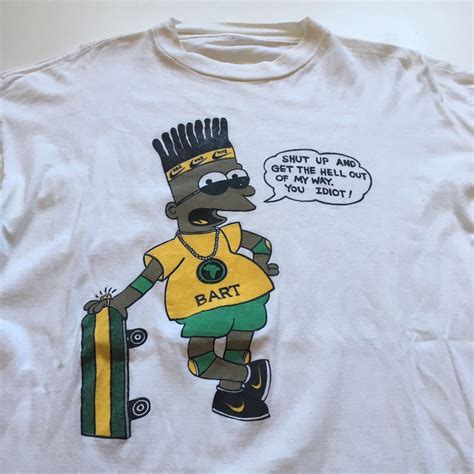 Vintage Vintage 90s Black Bart Simpson Bootleg Graphic T Shirt Large ...