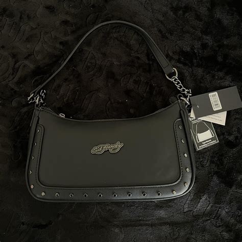 Ed Hardy black mini shoulder bag #purse #edhardy... | Depop