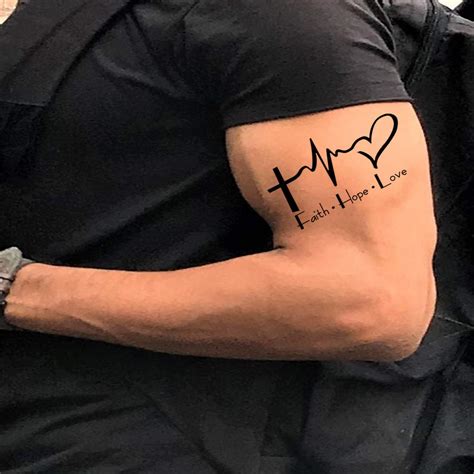 Faith Hope Love Tattoo Waterproof Boy and Girl Temporary Body Tattoo