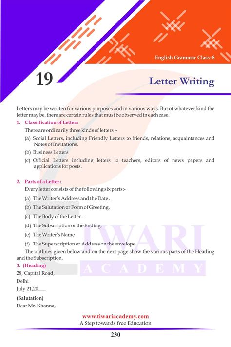 Image result for Letter-Writing Class 8