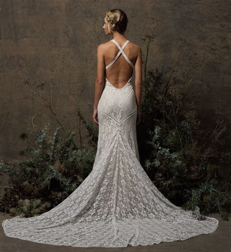Dita Backless Boho Lace Wedding Dress | Backless lace wedding dress, Backless wedding, Boho ...