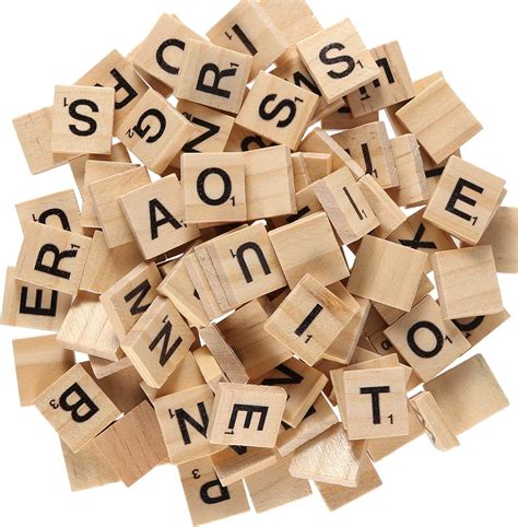 Wood Craft Scrabble Letters Word Tiles A-Z for Wood Gift Decoration ...