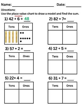 Image result for Adding Single and 2 Digit Numbers