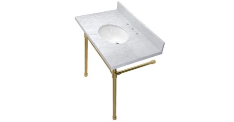 Kingston Brass KVPB36M87ST Dreyfuss 36" Wide Console Sink Set ...