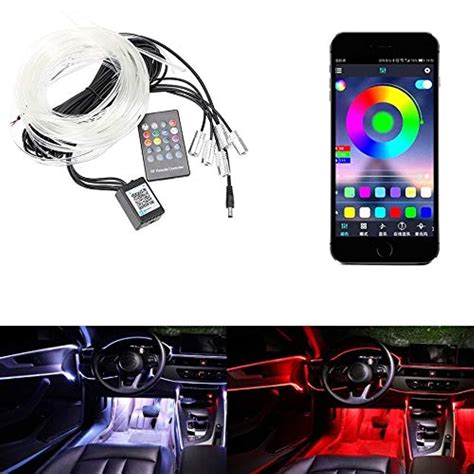 FieryFrost RGB App LED Car Atmosphere Interior Ambient Light with Optic ...