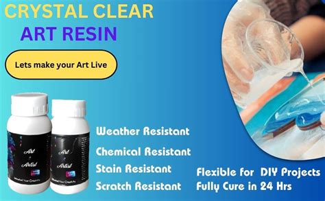 ART2ARTIST Crystal Clear UV-Resistant epoxy resin Art Kit, Long-Lasting ...
