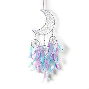 DULI Moon Shape Dream Catcher Half Crescent Home Decor Wall Hanging ...