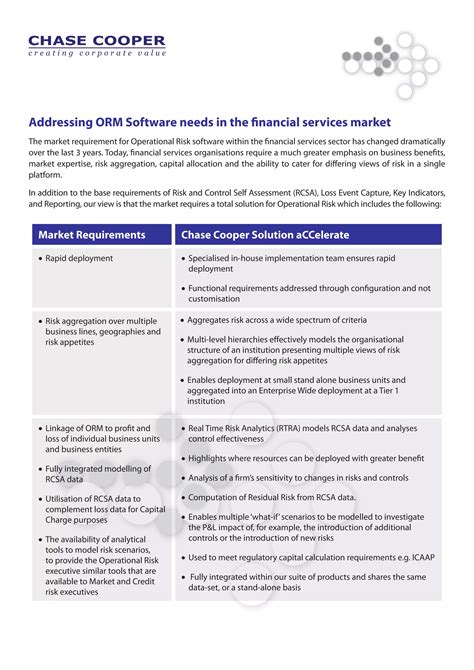 Chase Cooper Overview | PDF