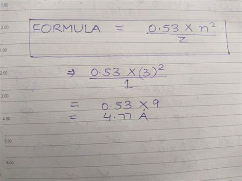 the radius of first bohr Orbit for hydrogen is 0.53 Amsterdam the ...
