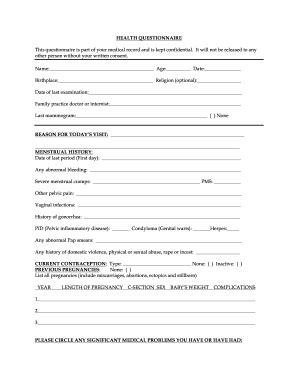 Fillable Online Working at Height Medical Assessment Questionnaire Fax ...