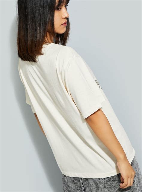 Buy URB_N Women Relaxed Fit Graphic Printed T-shirt Online at just Rs ...