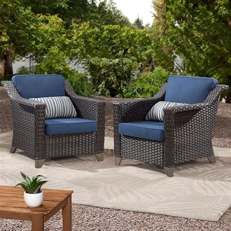 Amazon.com : MeetLeisure Wicker Patio Chairs Set of 2, All Weather ...