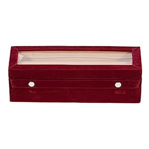 Heart Home Wooden 1 Piece One Rod Transparent Velvet Bangle Storage Box ...