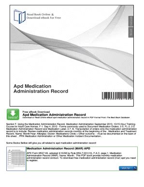Fillable Online BApdb Medication Administration Record - nocReadCom Fax ...