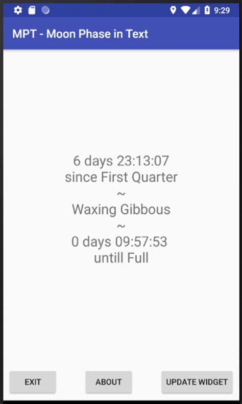 MTP - Moon Phase Text - App on Amazon Appstore