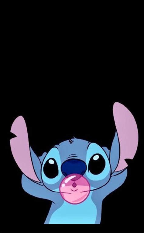 Download Stitch From Disney Blowing Bubblegum Wallpaper | Wallpapers.com