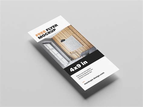 Free 4 x 9 inch DL PSD Flyer Mockup set - PsFiles