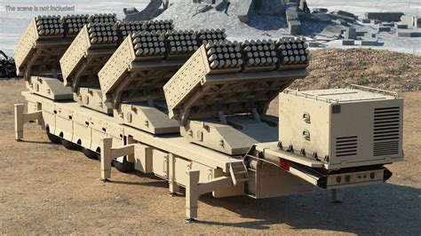 3D Roketsan Jobaria Tr-122 Multiple Launch Rocket System Rigged model ...