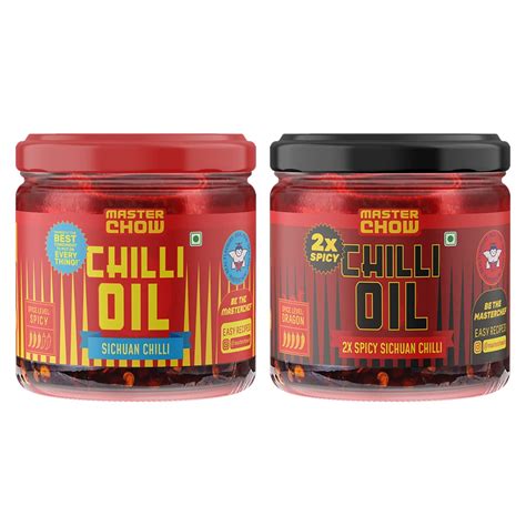 MasterChow Combo Of Mild Chilli Oil Sauce&Double Trouble 2X Spicy ...