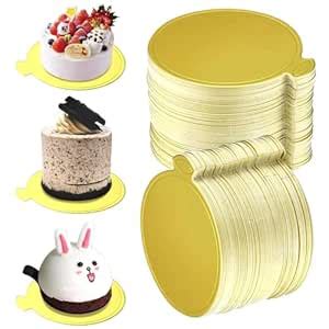 Buy UPlama 200PCS Round Mini Cake Boards, Gold Circle Base Paper ...