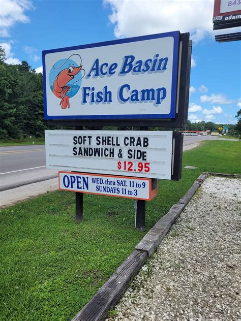 Menu at ACE Basin Fish Camp steakhouse, Jacksonboro