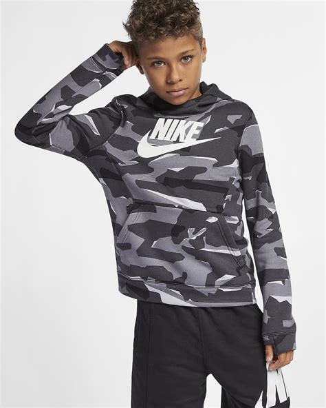 Nike Sportswear Older Kids' (Boys') Camo Pullover Hoodie. Nike SA