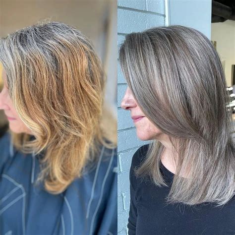Pin by Cristy Ertel on hair | Transition to gray hair, Beautiful gray ...