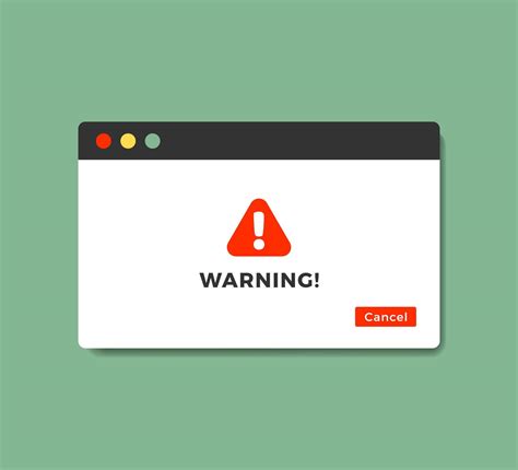 Minimalist Flat Design Vector Warning Pop Up Notification 22177756 ...